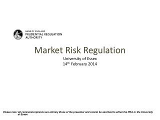 Market Risk Regulation