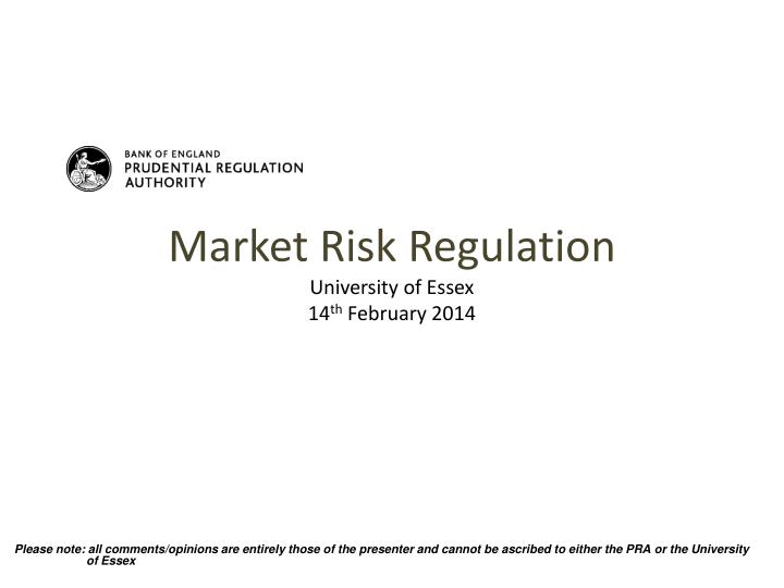 market risk regulation