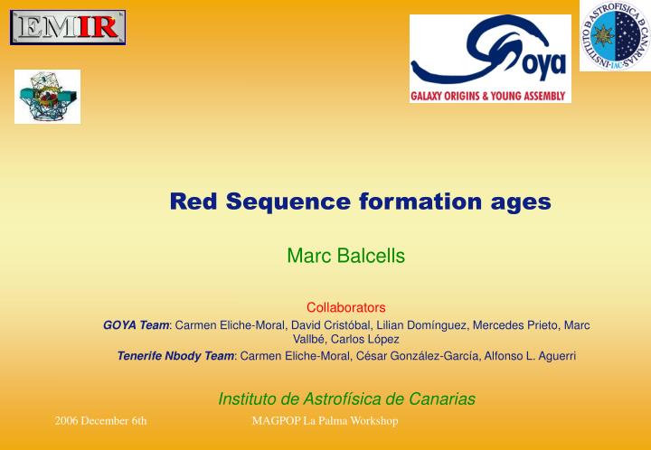 red sequence formation ages