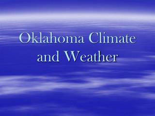 Oklahoma Climate and Weather