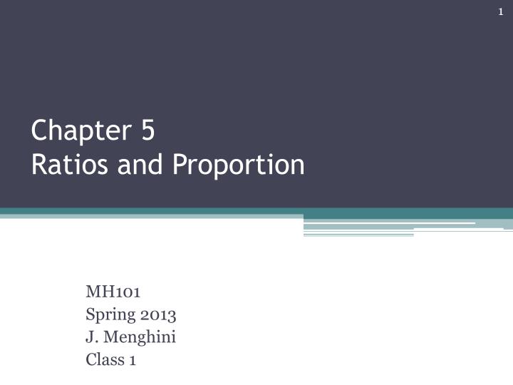 chapter 5 ratios and proportion