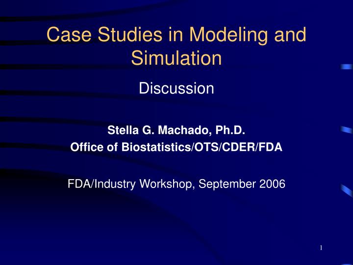 case studies in modeling and simulation