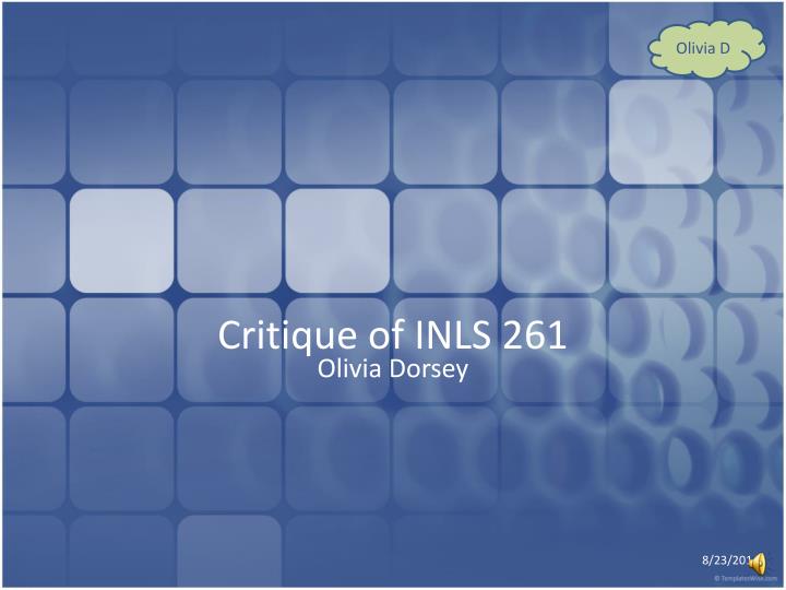 critique of inls 261