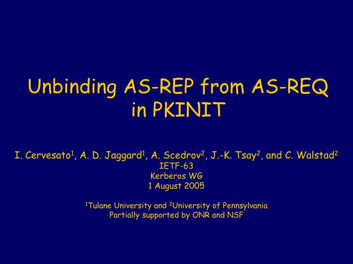 unbinding as rep from as req in pkinit