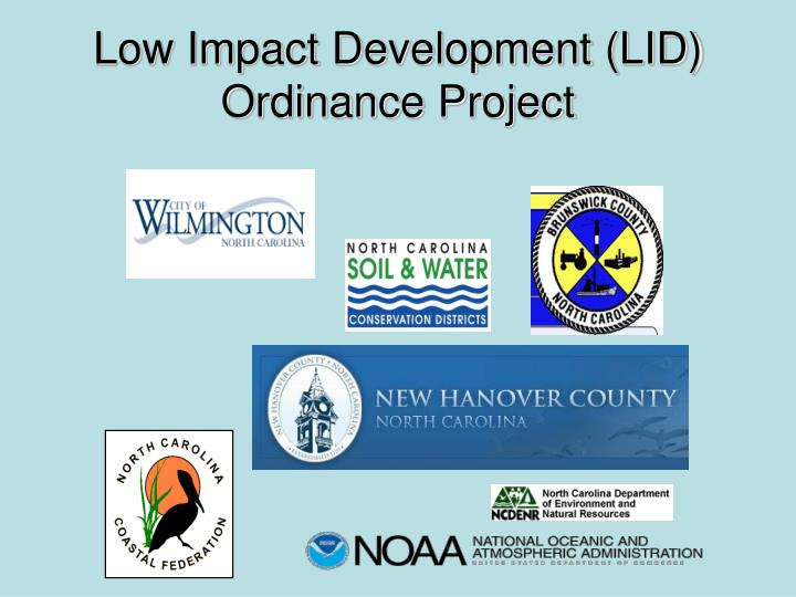 low impact development lid ordinance project