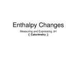 Enthalpy Changes - slide 1
