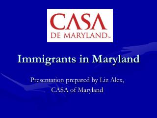 Immigrants in Maryland