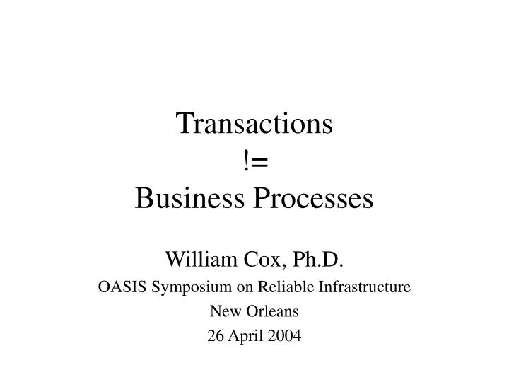 transactions business processes