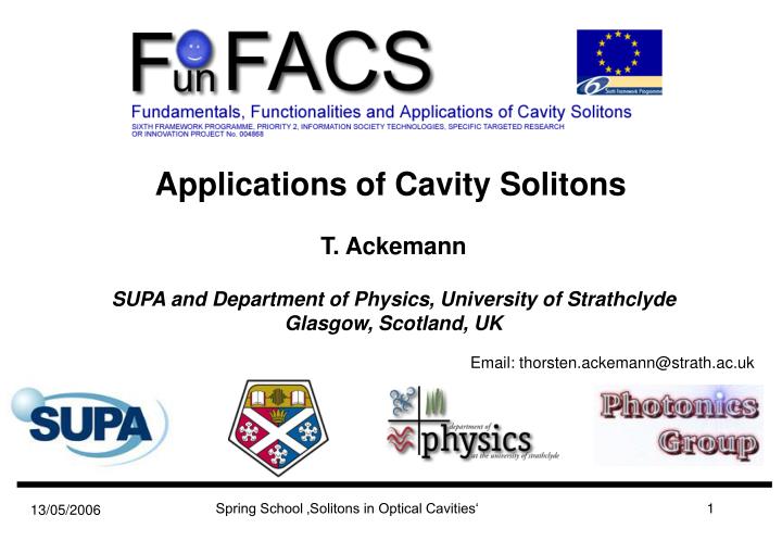 applications of cavity solitons