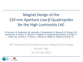 Magnet Design of the 150 mm Aperture Low-? Quadrupoles for the High Luminosity LHC