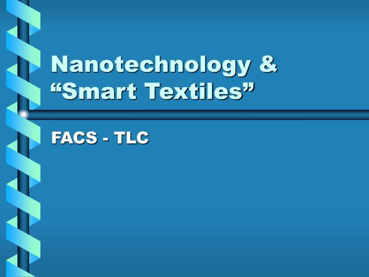nanotechnology smart textiles