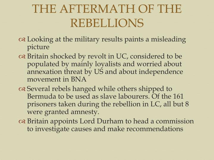 the aftermath of the rebellions