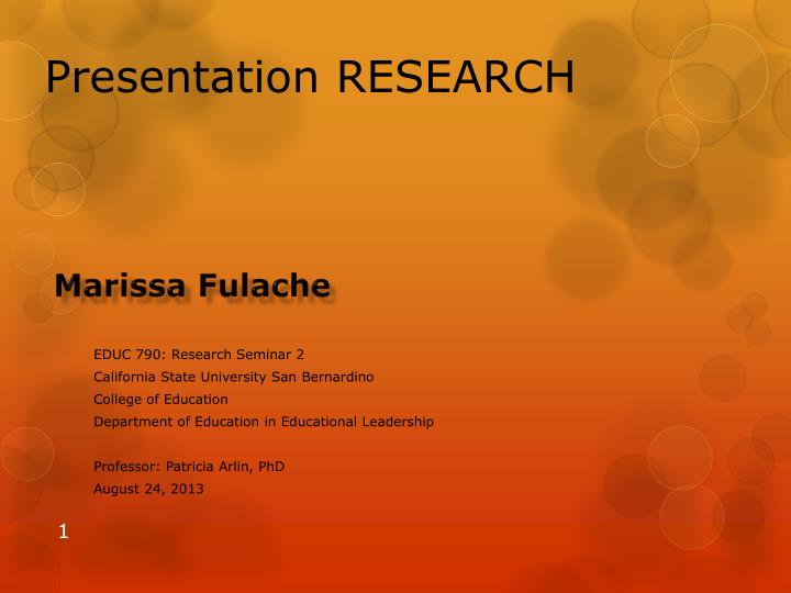 presentation research