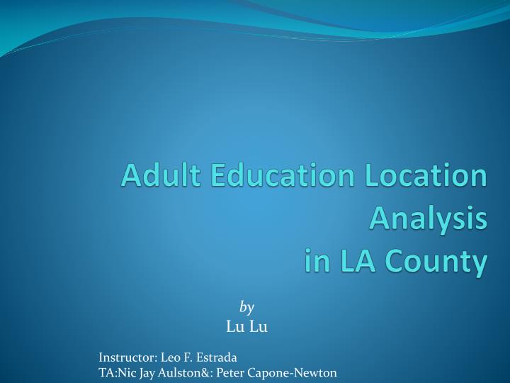 adult education location analysis in la county