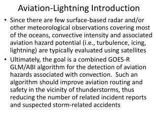 Aviation-Lightning Introduction