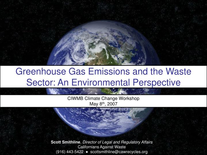 greenhouse gas emissions and the waste sector an environmental perspective