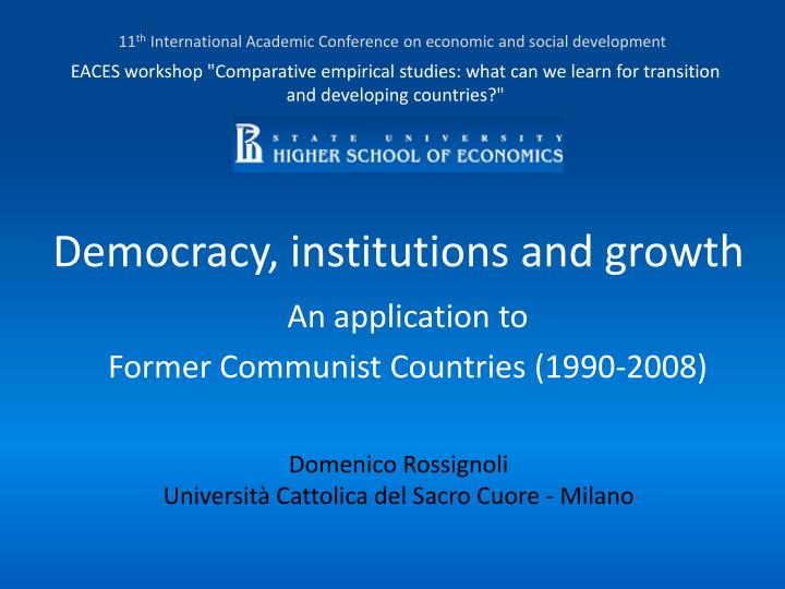 democracy institutions and growth