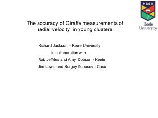 The accuracy of Giraffe measurements of radial velocity in young clusters