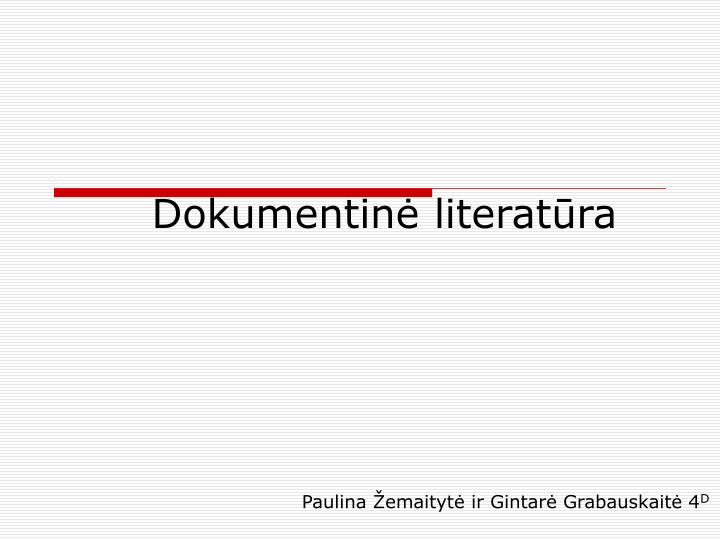 dokumentin literat ra