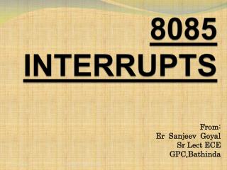 8085 INTERRUPTS