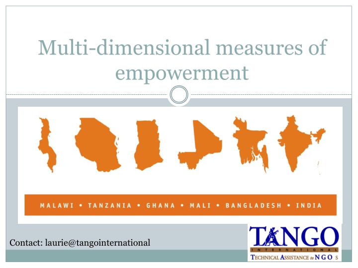 multi dimensional measures of empowerment