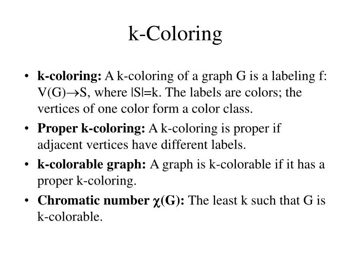k coloring