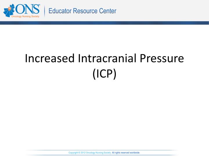 increased intracranial pressure icp