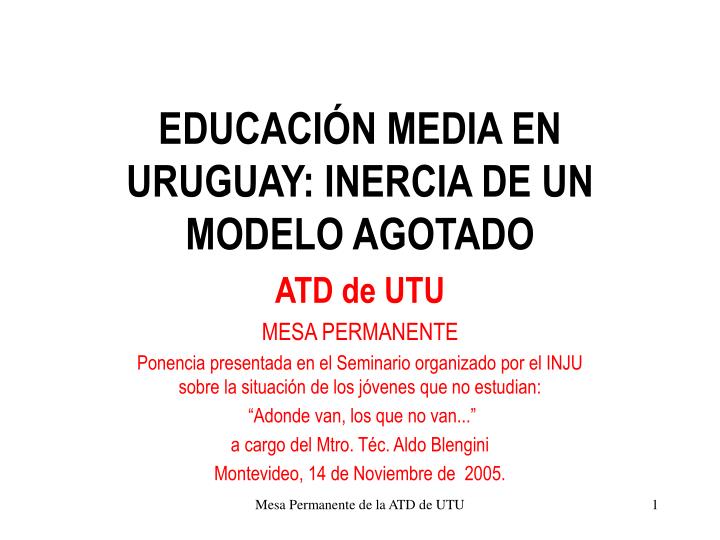 educaci n media en uruguay inercia de un modelo agotado