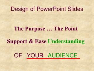 Design of PowerPoint Slides
