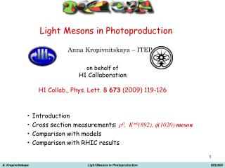 Light Mesons in Photoproduction