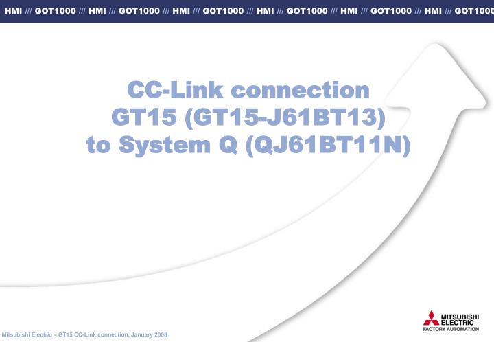 cc link connection gt15 gt15 j61bt13 to system q qj61bt11n