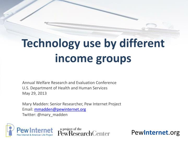 technology use by different income groups