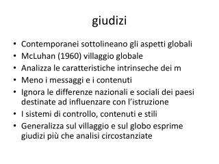giudizi