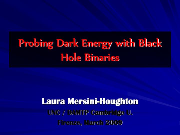 probing dark energy with black hole binaries