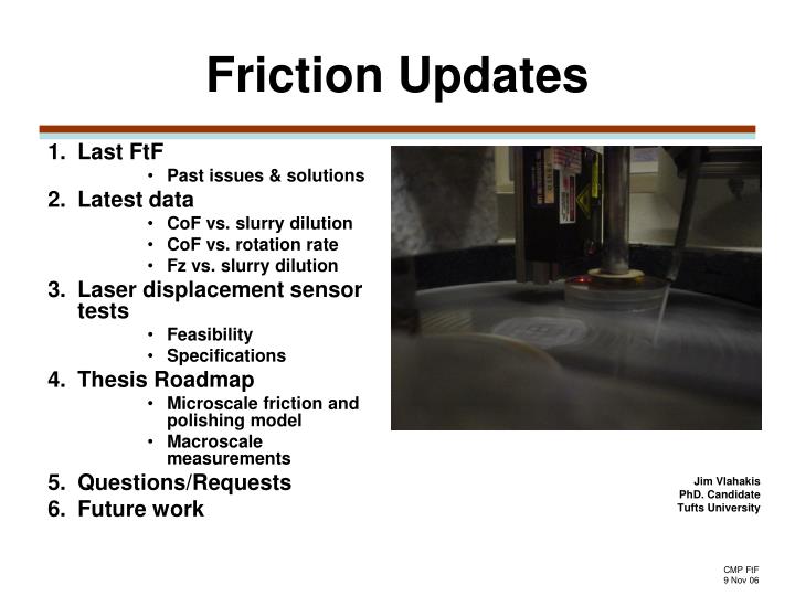 friction updates