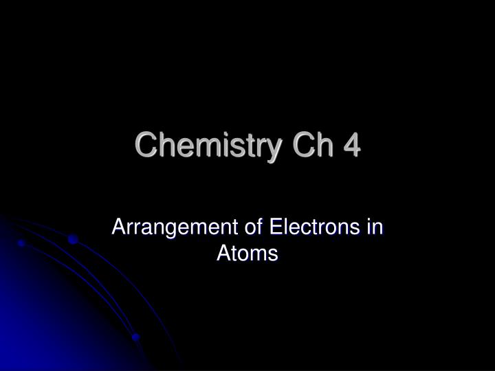 chemistry ch 4