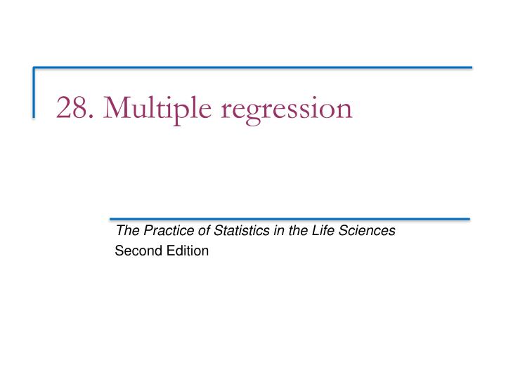 28 multiple regression