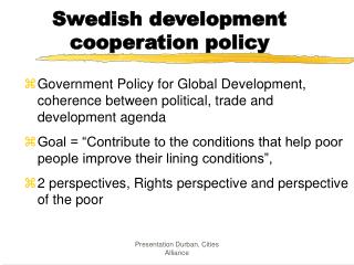 Swedish development cooperation policy