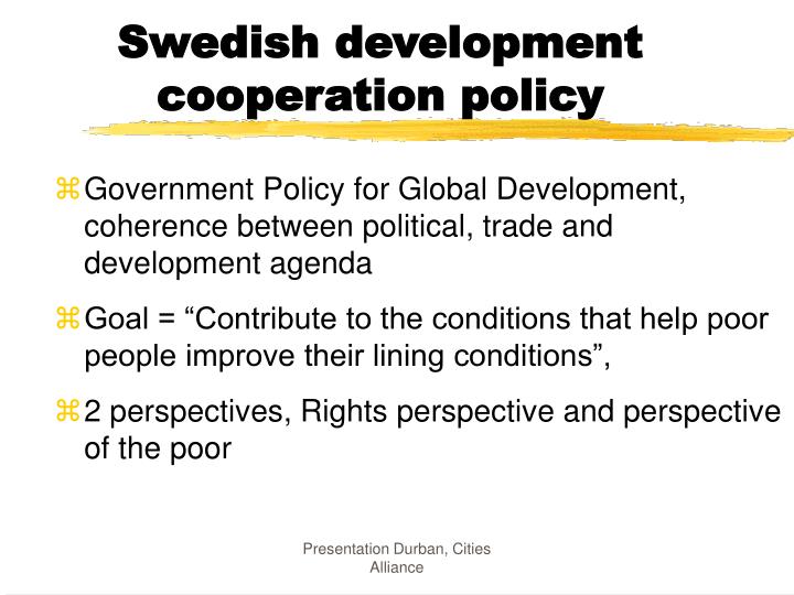 swedish development cooperation policy