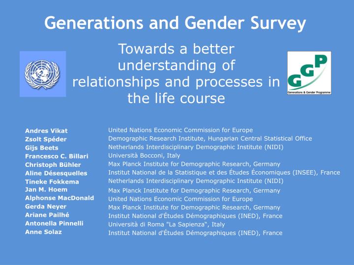 generations and gender survey