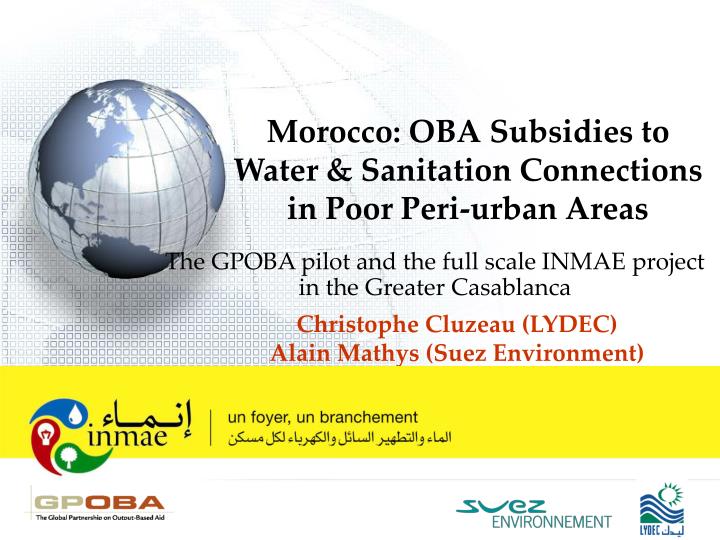 morocco oba subsidies to water sanitation connections in poor peri urban areas