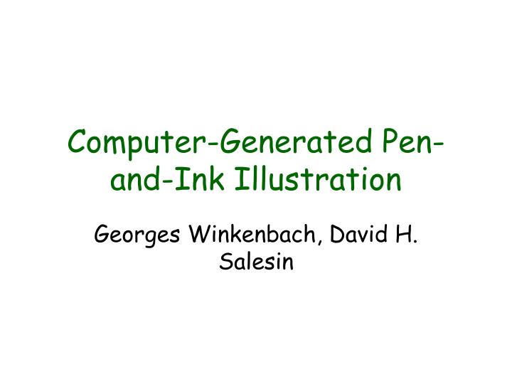 computer generated pen and ink illustration