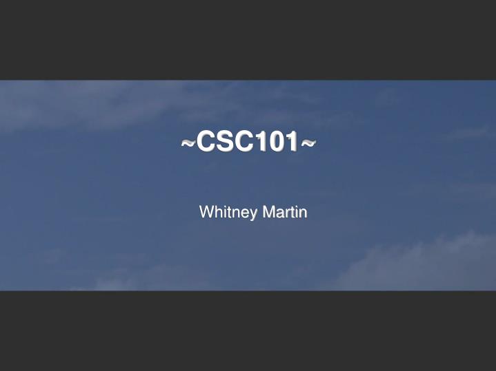 csc101