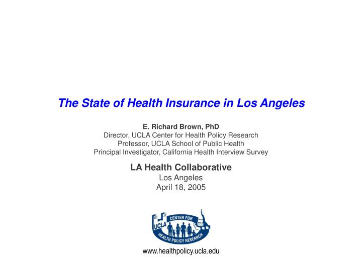 the state of health insurance in los angeles