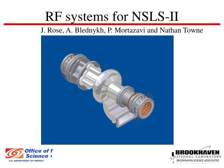 rf systems for nsls ii