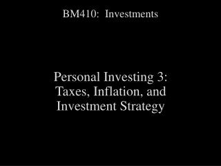 BM410: Investments