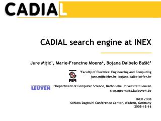 CADIAL search engine at INEX