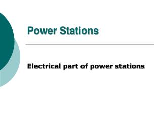 power stations