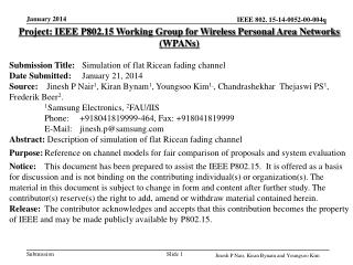 Project: IEEE P802.15 Working Group for Wireless Personal Area Networks (WPANs)