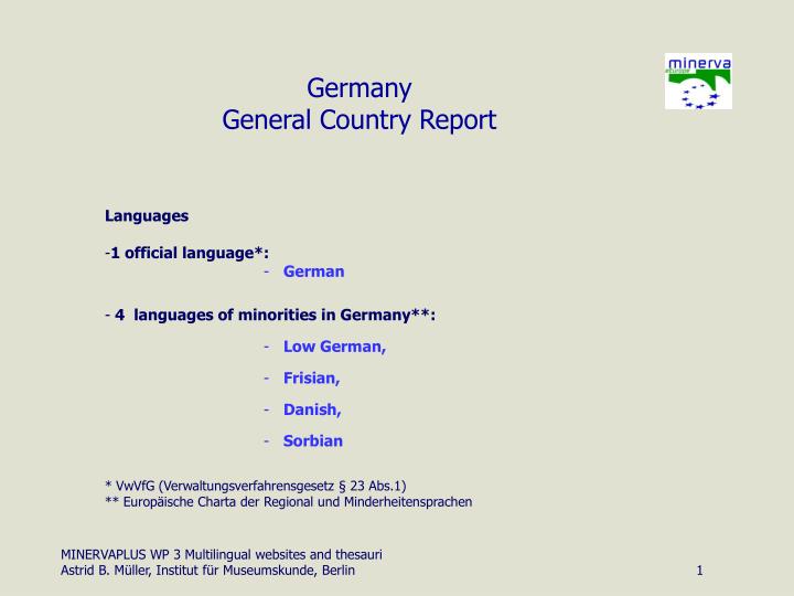 germany general country report